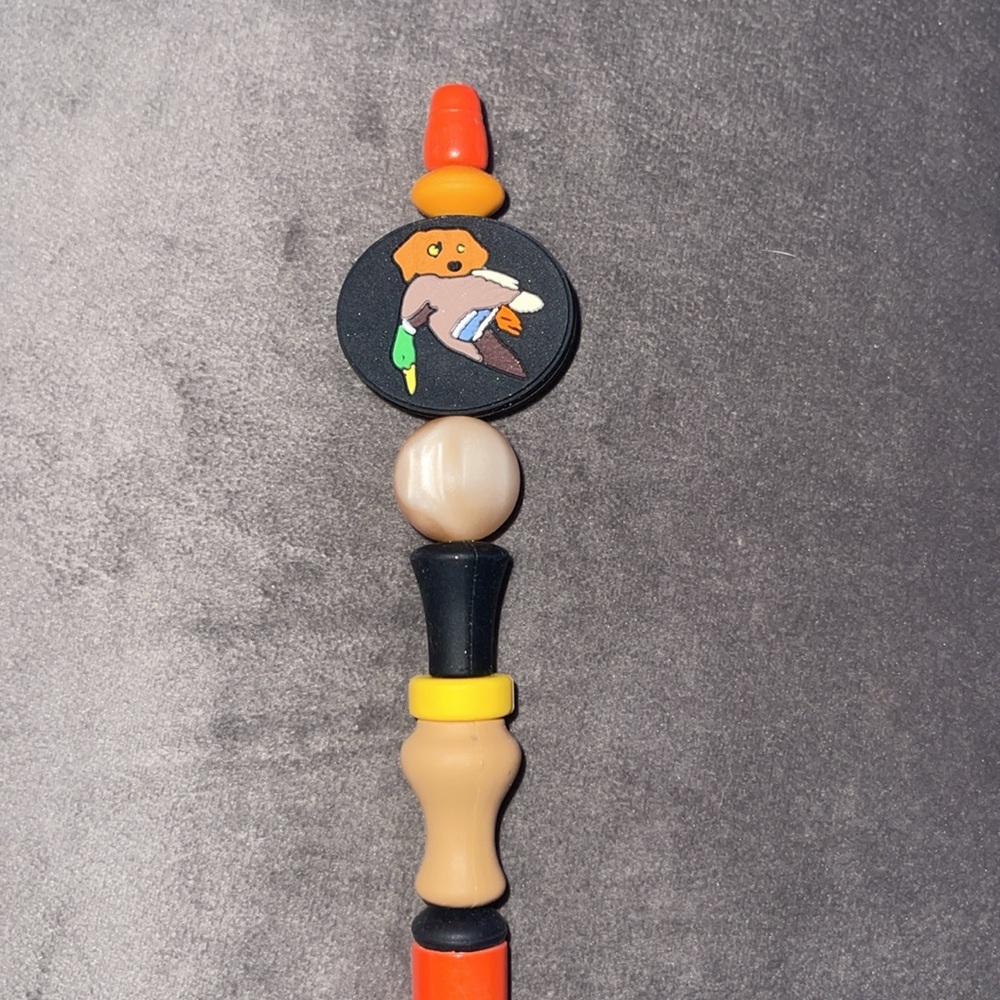 Handcrafted beaded pens - Duck Hunter themed for Father’s Day